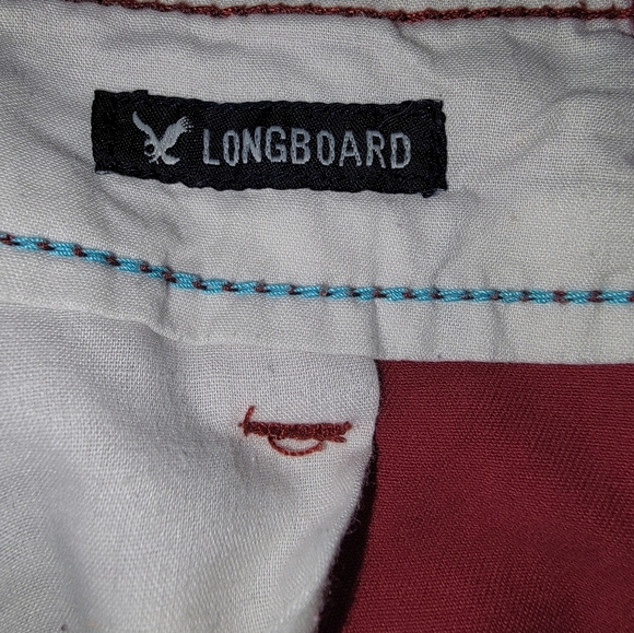 American Eagle Outfitters Red Flat Front Chino Shorts - Picture 4 of 10